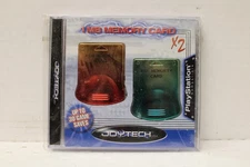 PS1 2x 1MB Memory Card Joytech NEW NOS SEALED PlayStation Up to 30 Game Saves!