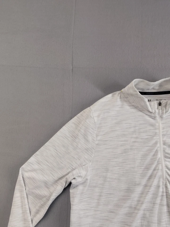 Suéter Under Armour Hombres 2XL Gris Jaspeado 1/4 Cremallera Manga Larga HeatGear Foto 2 de 4