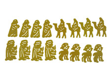 OTC Lot of 12 Yellow Nativity Craft Stencils for Holiday DIY Decor