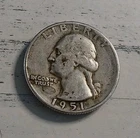 1951-S Washington Quarter 90% Silver