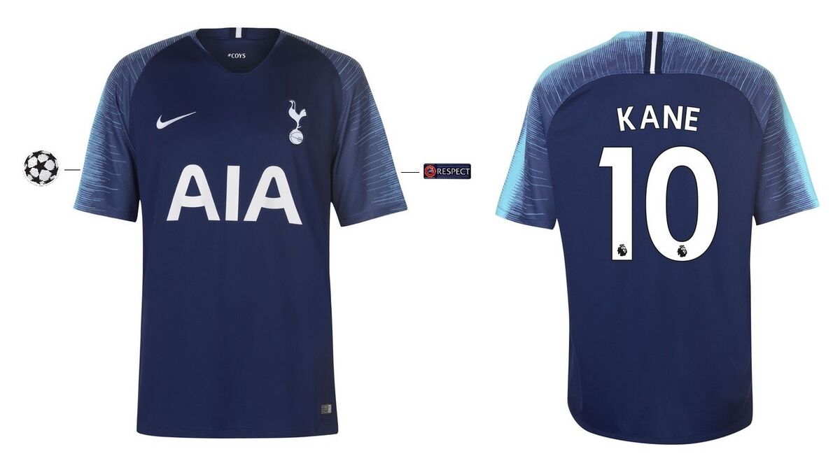 Maillot Nike Tottenham Hotspurs 2018-2019 Extérieur UCL Kane 10 [152-XXL]  Spur