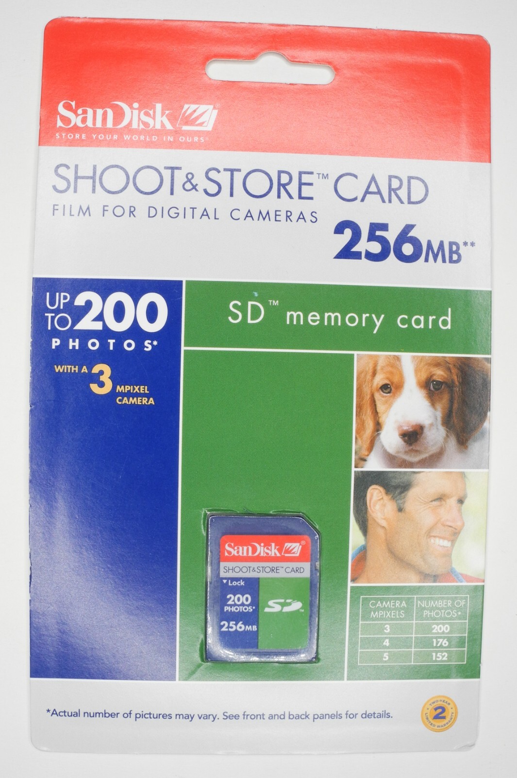 NEW SanDisk Shoot & Store 256MB MEGABYTE SD Camera Memory Card