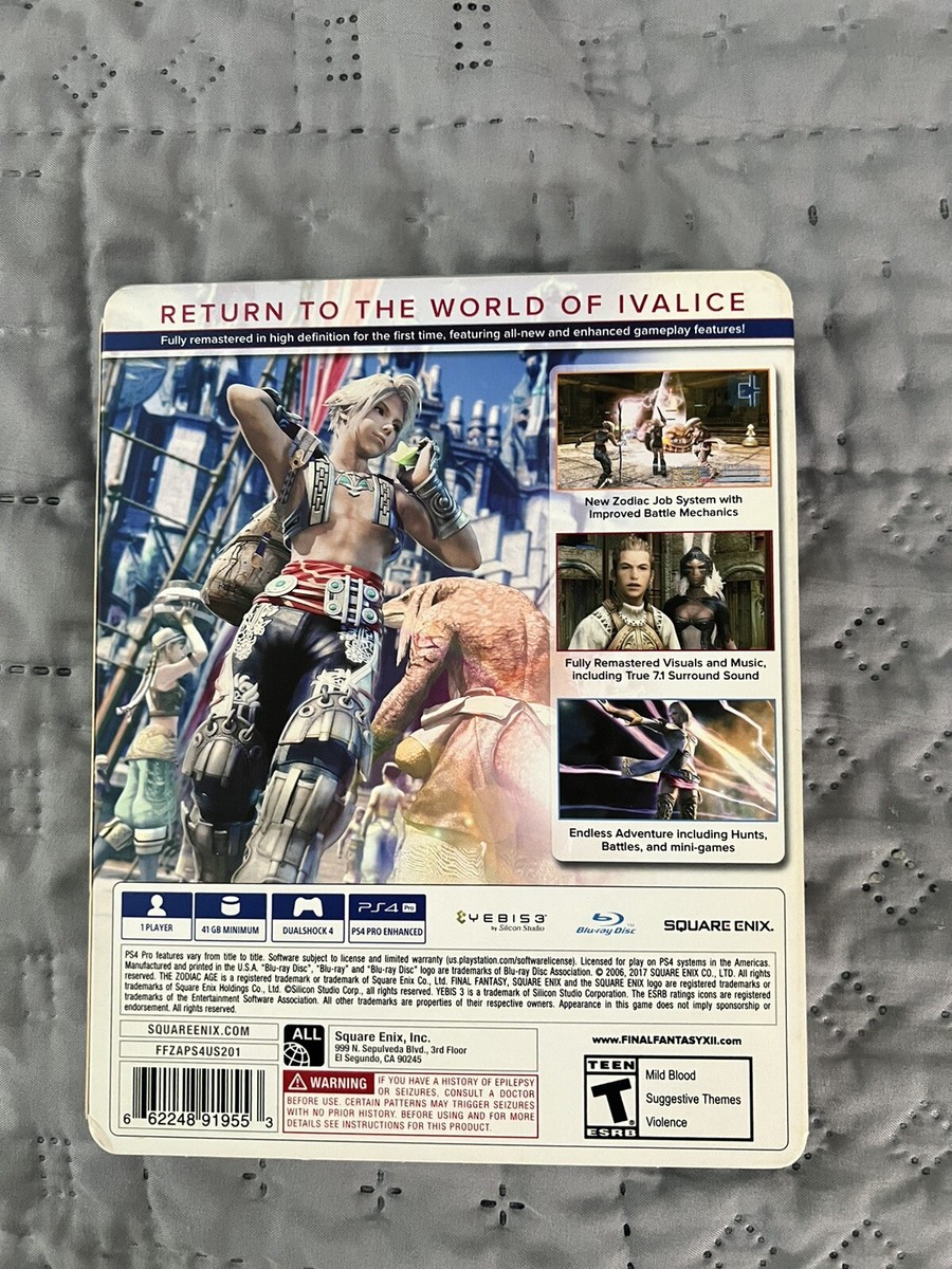 Final Fantasy XII The Zodiac Age Limited Steelbook Edition. | eBay