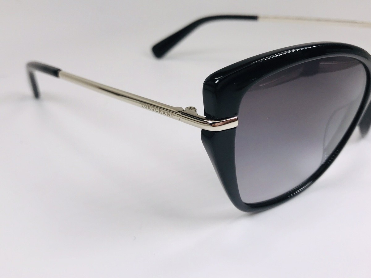 New LONGCHAMP LO627S 001 Black Sunglasses with Case 57mm | eBay