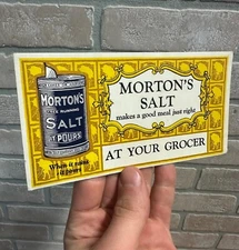Antique Morton Salt Advertising Ink Blotter Card General Store