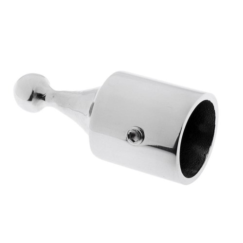ISURE 2Pcs 316 Stainless Steel Polished Bimini Top Eye End Cap Top Ball Fit 1'' - Picture 3 of 8