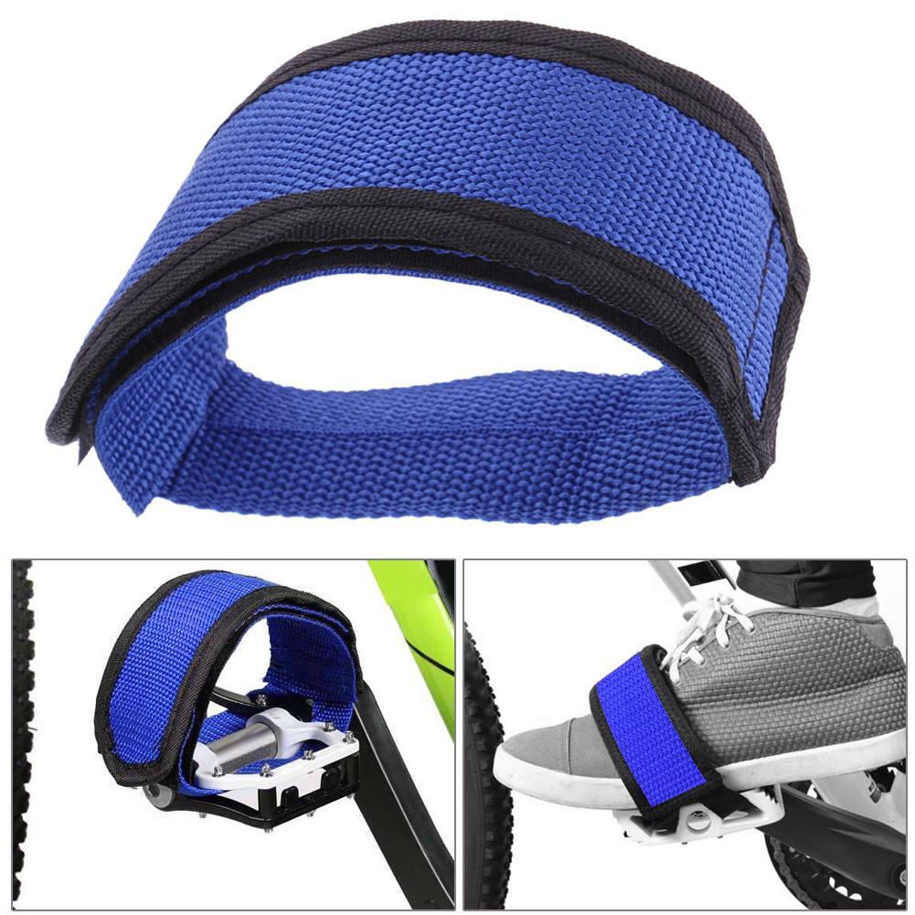 1pc Bicycle Fixed Gear Cycling Pedals Bands Feet Set With Straps Beam
