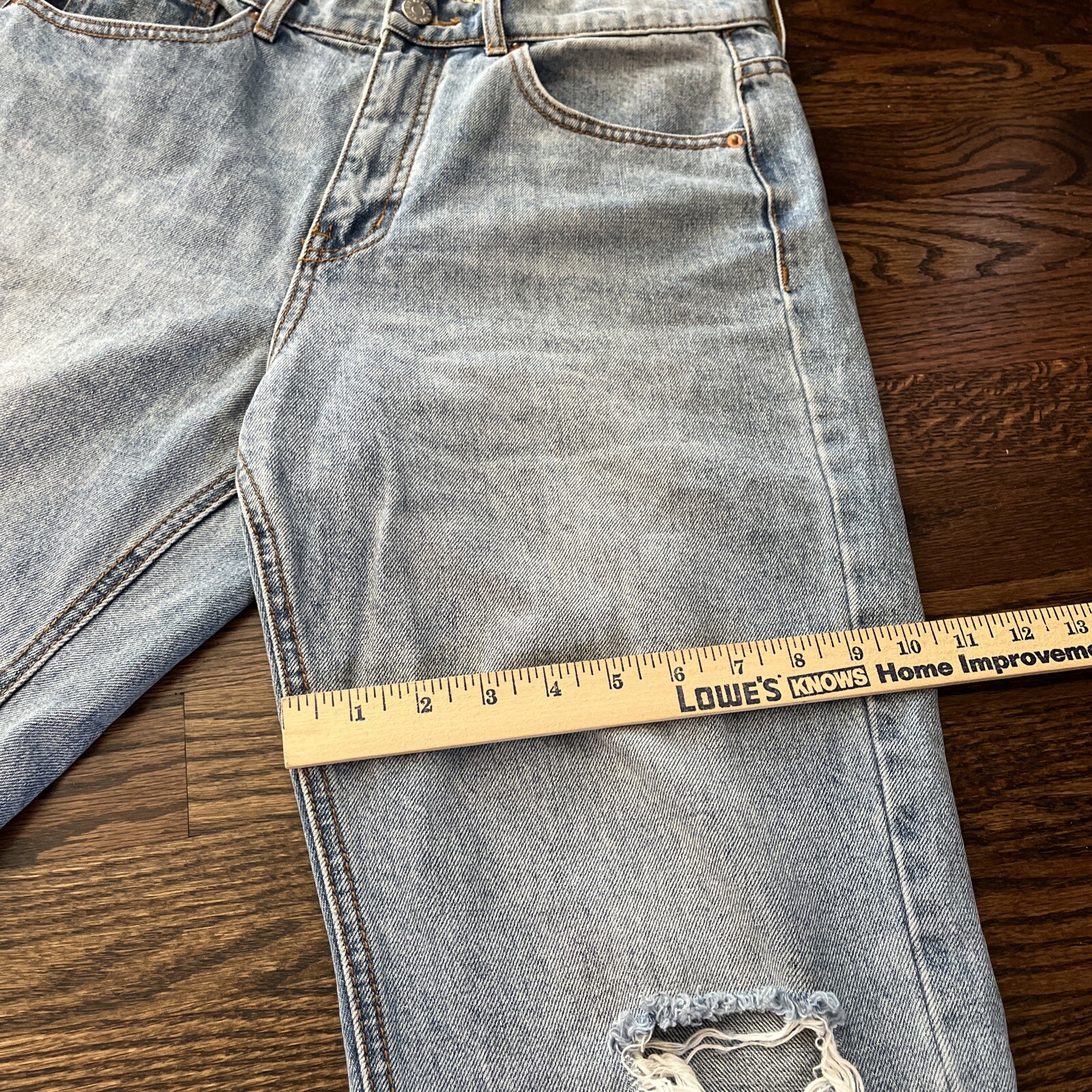 BDG Cowboy Jeans Distressed Denim High Rise Raw Hem Womens Size 29 - View 9
