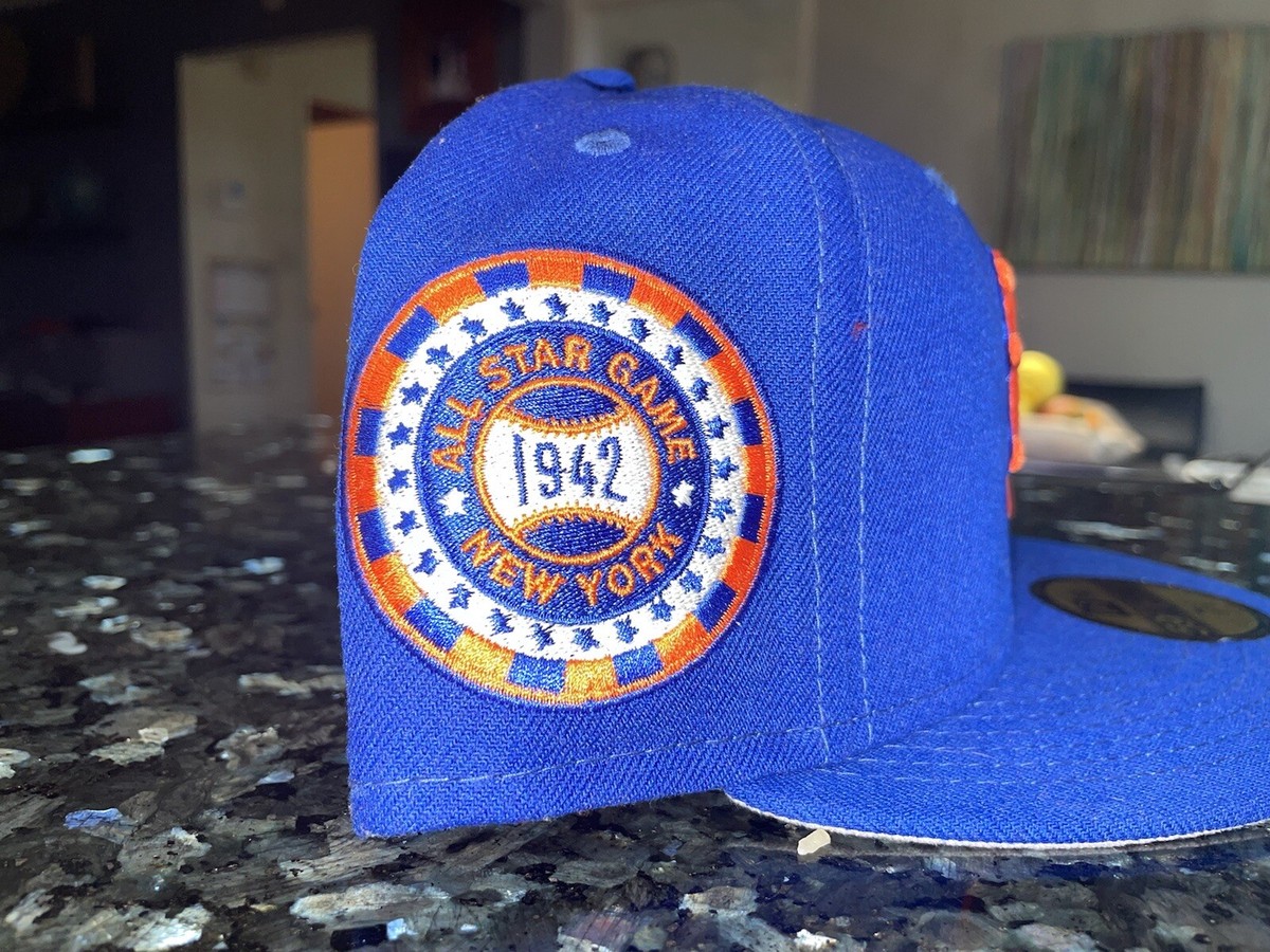 New Era🔥59FIFTY NEW YORK GIANTS 1942 ASG BLUE ORANGE Hat 7 1/2
