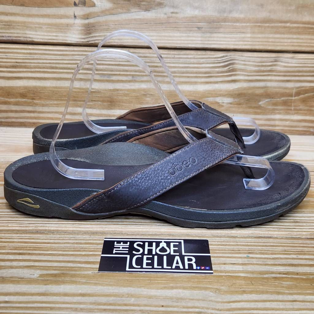 Abeo Mens Zuma Flip Flop Sandal Brown Slip On Footbed 11 | eBay