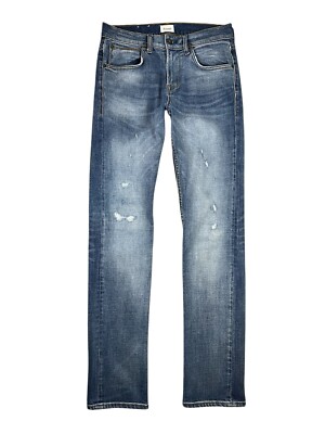 Hudson Men's Byron 5-Pocket Distressed Straight Jeans  Size 30