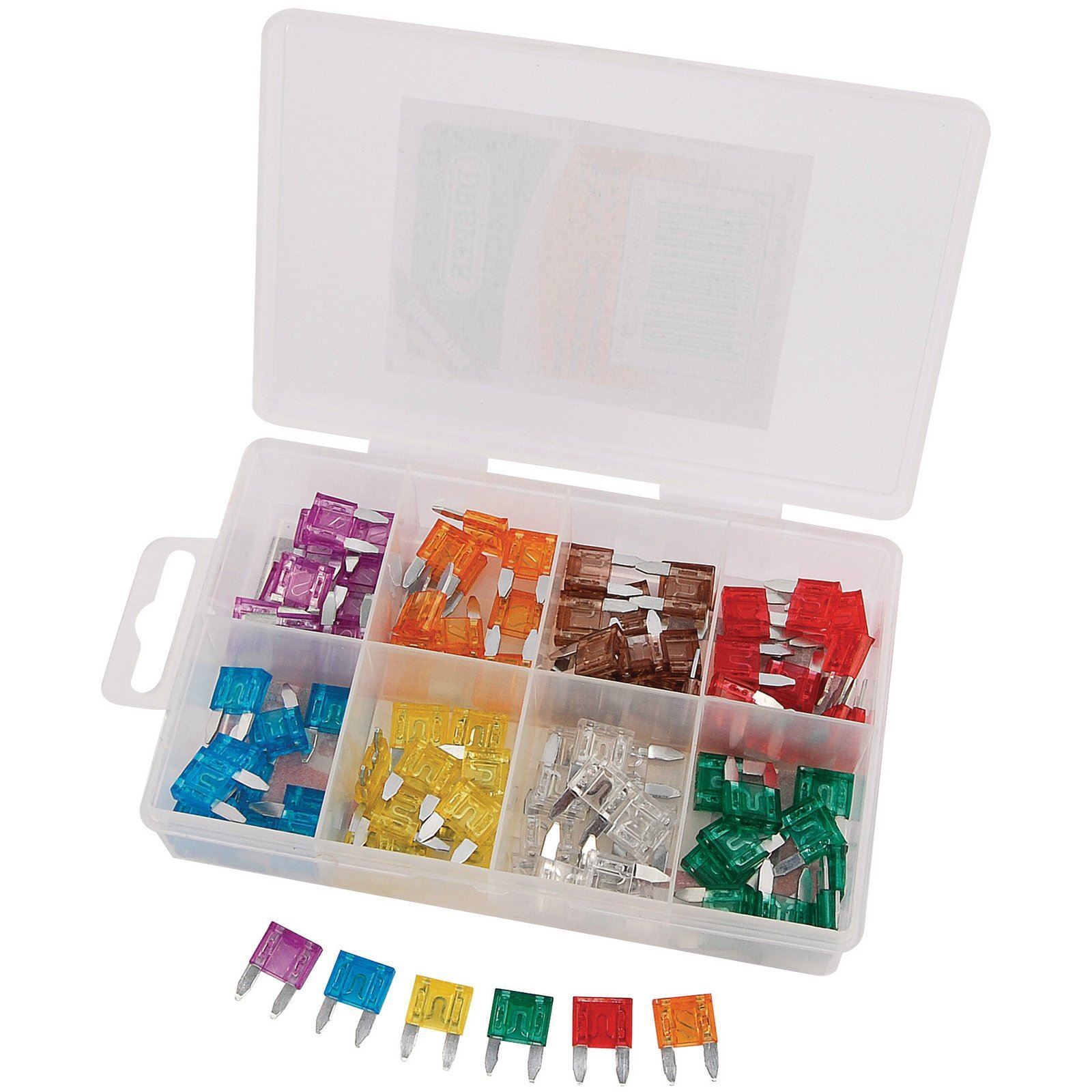 Draper 1x 100 Piece Mini Automotive Plug-in Fuse Assortment Professional Tool