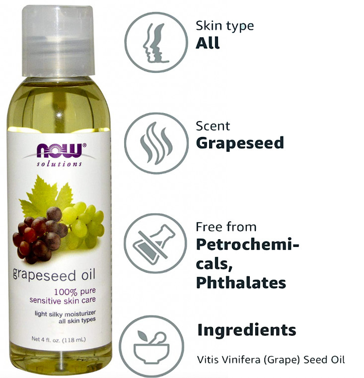 Aceite De Semilla De Uva Para La Cara El Cabello Arrugas Rejuvenecedor Organico