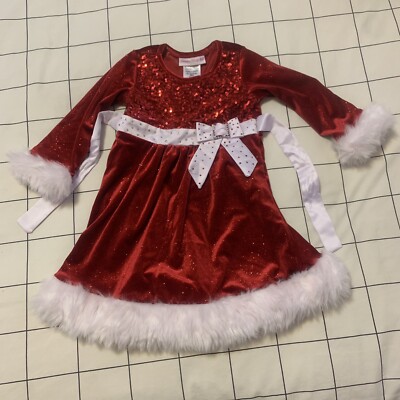 Bonnie Jean Christmas Outfit Bonnie Jean Red Christmas Dress White