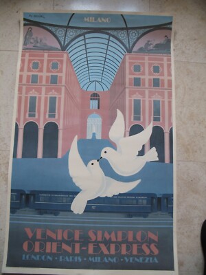 PLAKAT VON 1982 VENEDIG SIMPLON-ORIENT EXPRESS PIERRE FIX MASSEAU
