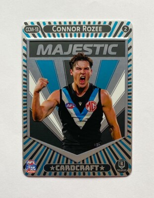 Connor Rozee Signature 2025 AFL Teamcoach | Connor Rozee Majestic Card Craft #2/CCM-13 Port ...