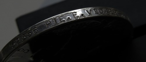 BRITISH War Medal WWI PTE E Vickers West Yorkshire Regt 1914-1918 Nickel Plated - Bild 3 von 9
