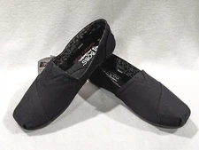 SKECHERS Women's Bobs Plush Peace & Love Black Slip On Shoes - Size 6.5 NWB