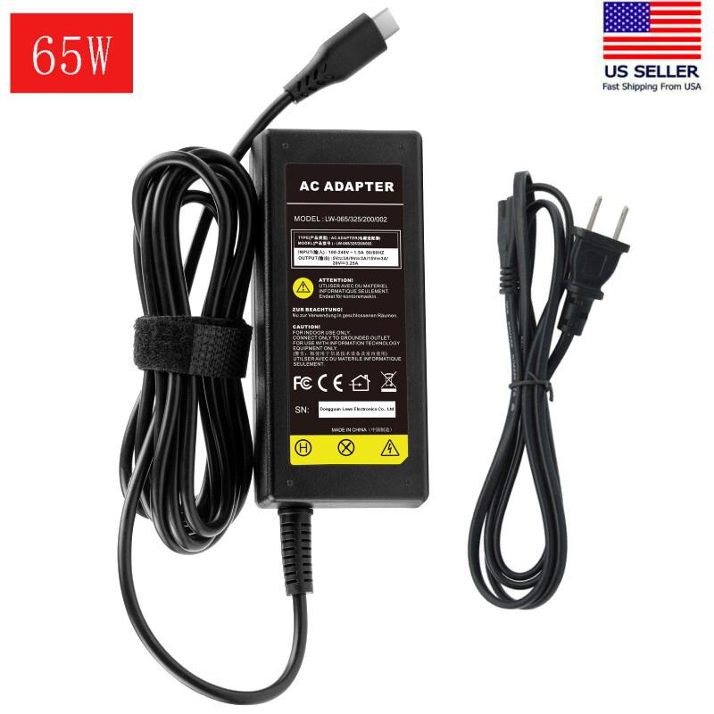 AC Adapter For Dell Chromebook 3100 3100 2 in 1 Laptop USB-C