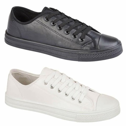 Mens Lace Up Casual Retro Faux Leather 