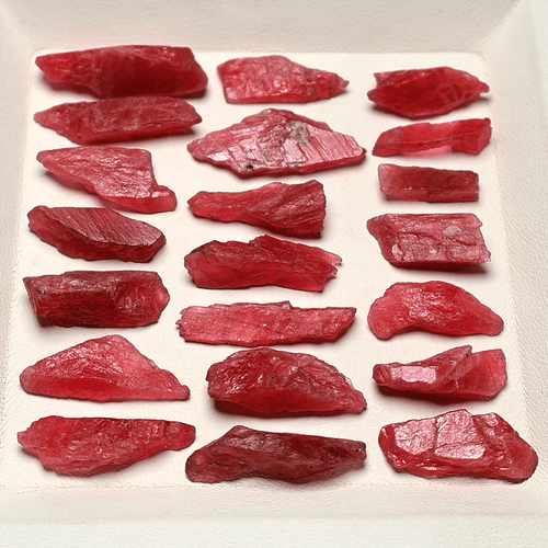 Rare Mineral 21 Pcs Natural Russian Rhodonite High Quality Raw Crystal Specimens