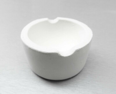 Melting Crucible Ceramic Crucible Dish Cup Melt Gold Silver 150 Dwt Capacity