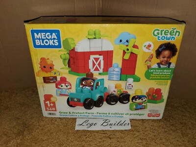 MEGA BLOKS GREEN TOWN GROW & PROTECT FARM 54 PIECE BUILDING SET