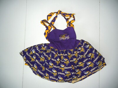 MOMMA MADE CLOTHING Football Fan MINNESOTA VIKINGS NFL DRESS Girls Toddler Size