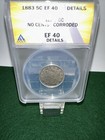 1883 No Cent Liberty V Nickel Ef40 Anacs Details Corroded Nice Rare — photo 5
