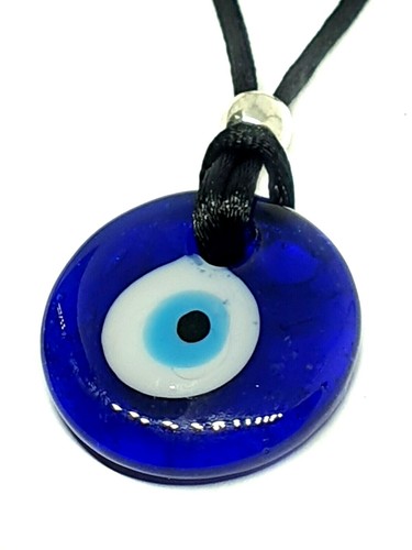 Evil Eye Pendant Necklace Nazar Lucky Protection Corded Glass Kabbalah Turkish - Picture 6 of 11