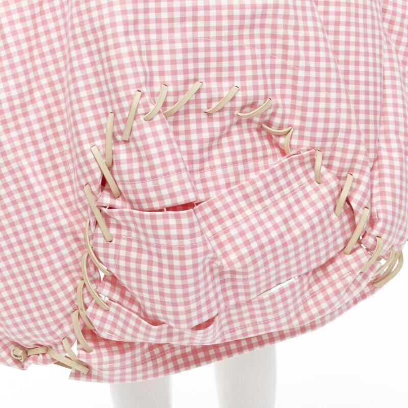 rare COMME DES GARCONS Vintage 2004 Runway pink checked Punk rare COMME DES GARCONS Vintage 2004 Runway pink checked Punk