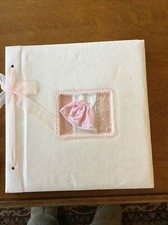 Pink Baby Girl Keepsake Scrapbook Album 12 X 12 Handmade Papers 60 Pages