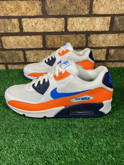Size 10 - Nike Air Max 90 Orange Blue 2019 for sale online | eBay