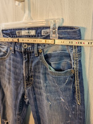 BKE Buckle Jake Bootcut Jeans Men's Tag 31L Distressed Holes Faded