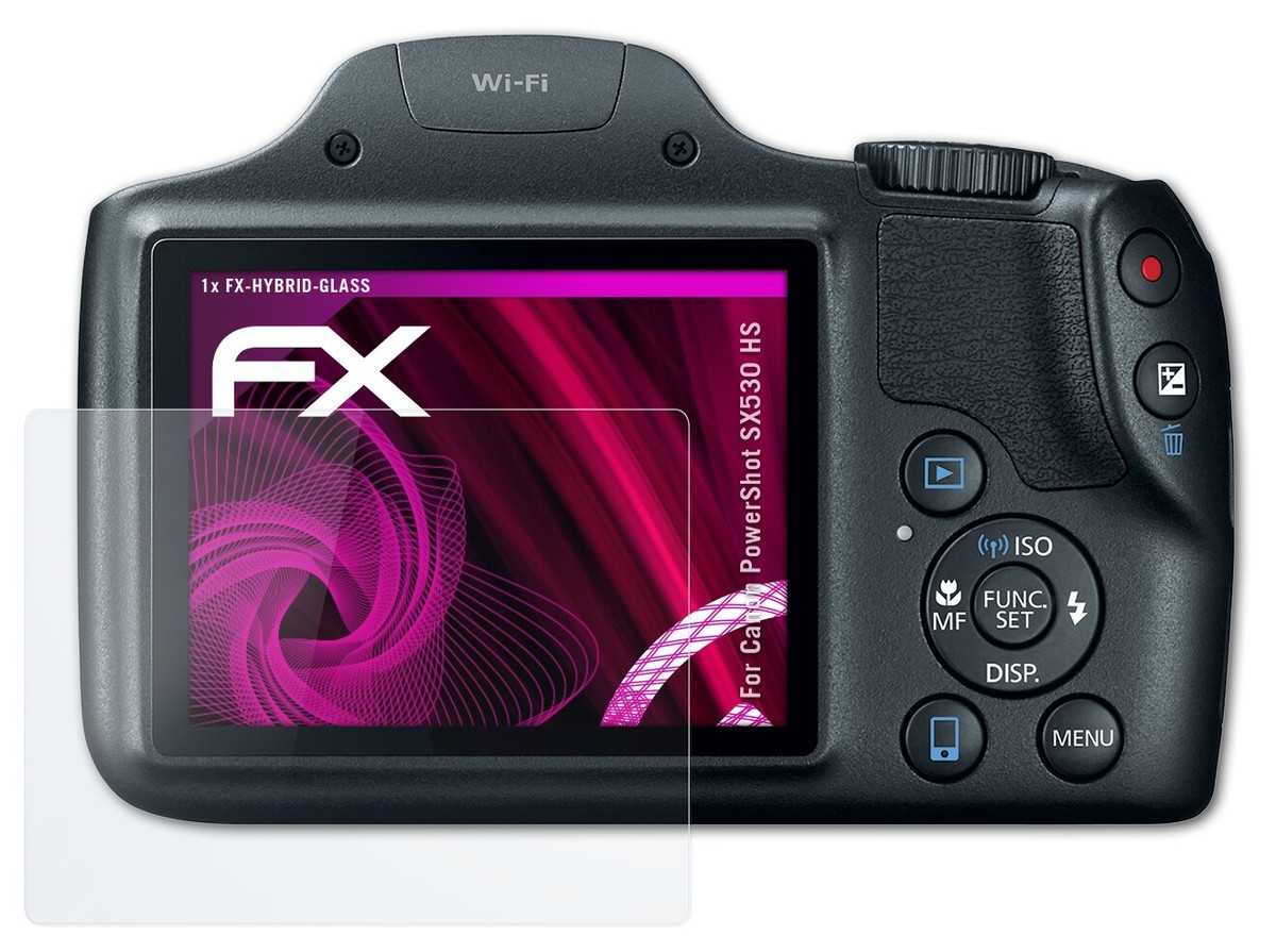 atFoliX Verre film protecteur pour Canon PowerShot SX530 HS 9H Hybride-Verre