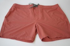 prAna RIVETER BOARD SHORTS Men's Swimming Trunks Ginger Flower Orange Size 40