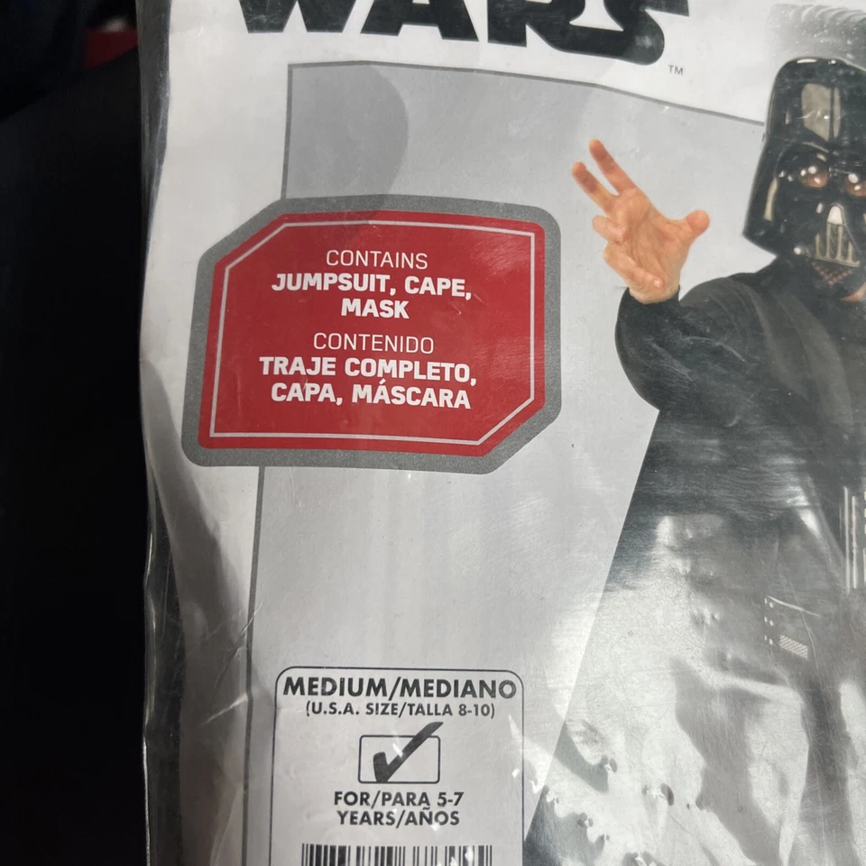 Rubíes 2005 Star Wars Darth Vader Disfraz Niño Talla Mediana Nueva Edad 5-7 Vestir Foto 2 de 4