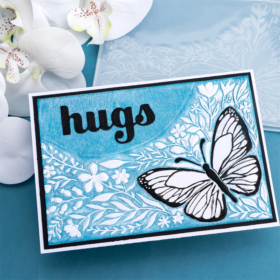 Cartelle goffratura 3D stencil foglia fiore fai da te scrapbooking goffratura artigianato - Immagine 2 di 4