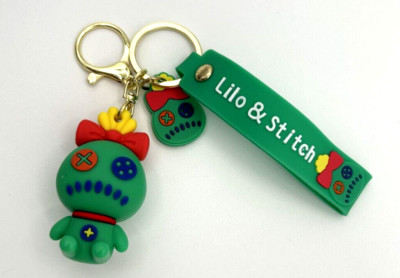 Scrump Keychain Charm 3D Figure Keychain with Hand Strap (Lilo & Stitch)