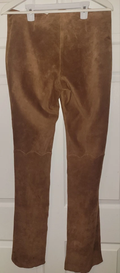 Pantalones para mujer Wilsons Leather Maxima vintage de gamuza acampanados años 90 talla 8 Foto 2 de 4