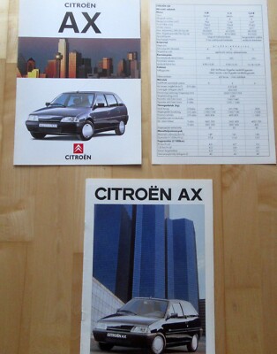 Broschüre, Prospekt - CITROEN AX, 2 Hefte 16+4 Seiten, 1993, TOP