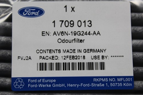 Ford 1709013 размеры