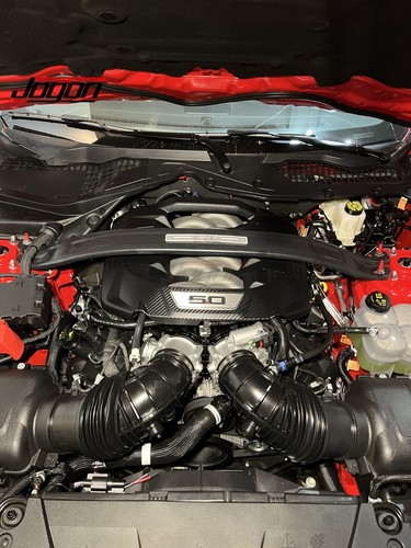 Barra de amarre de motor con soporte de torre de puntal negro para Ford Mustang GT Dark Horse 2014+ - Imagen 5 de 21