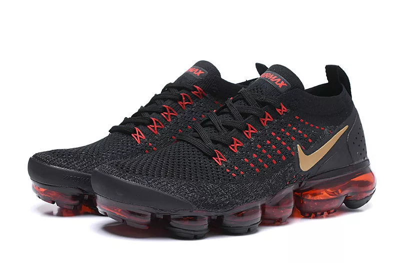 abrazo blanco lechoso Locura Size 8-11-Nike Air VaporMax Flyknit 2 BQ7036-001 Black red Men&#039;s shoes  | eBay