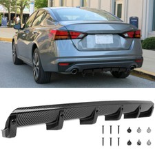 For Nissan Altima Carbon Rear Bumper Diffuser Shark Fins Splitter Lip Body Kit For Nissan Altima Carbon Rear Bumper Diffuser Shark Fins Splitter Lip Body Kit