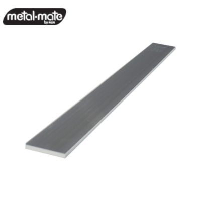 Metal Mate 20 x 1m Aluminium Flat Bar Silver Lightweight