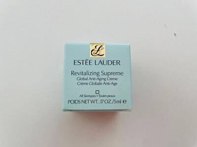 NIB ESTE LAUDER Revitalizing Supreme Global Anti-Aging Cream .17 Oz/.5 Mil