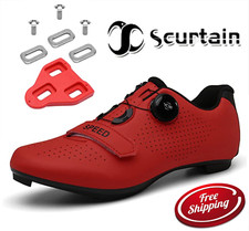 Scurtain Unisex Men Women Road Bike Cycling Shoe Riding Shoes with Cleats Sz 46