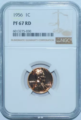 1956 NGC PR67RD Red Proof Strike Lincoln Wheat Cent