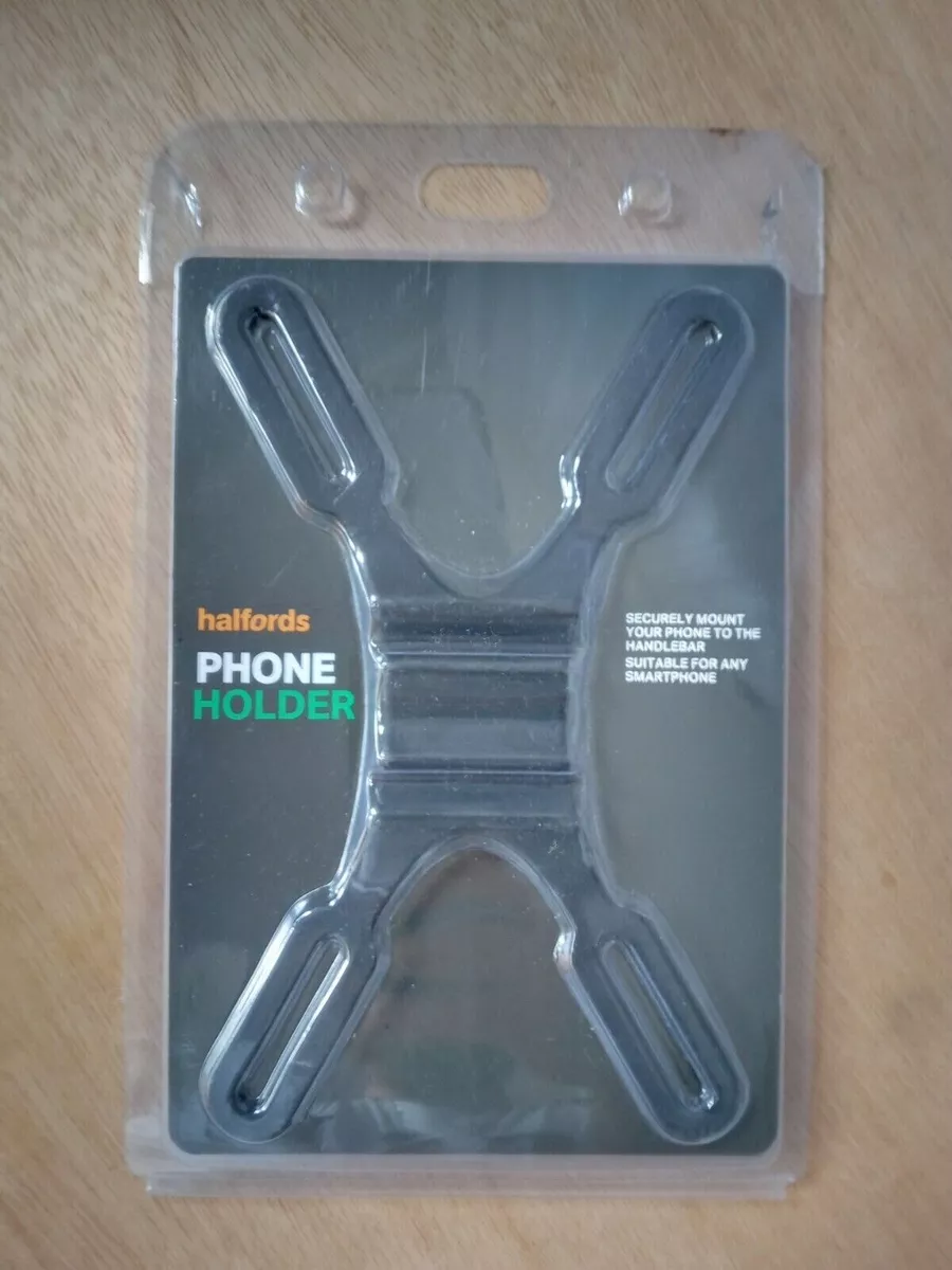 HALFORDS BIKE PHONE MOUNT HOLDER BLACK NEW FREE UK POSTAGE